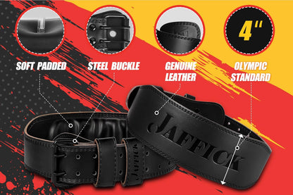 Weight Lifting Belt for 7MM Leather Pro Power Gym Belt Heavy Duty 4 Inch Wide Strong Stabilizing Back Support for Men Women Deadlifts Squats Powerlifting Strength Training Athletes